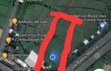 DIJUAL TANAH PINGGIR JALAN BYPASS IB MANTRA , SAMPING PKB